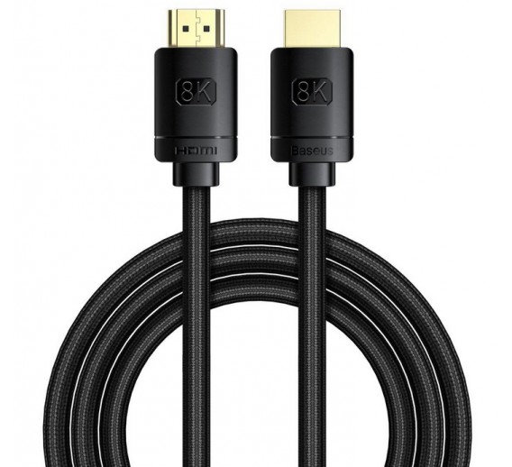 Elektros prekės. Laidai ir kabeliai. Jungiamieji HDMI ir USB kabeliai. Kabelis HDMI-HDMI 3.0m BASEUS CAKGQ-L01 juodas 8k 60Hz 