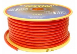 Elektros prekės. Laidai ir kabeliai. Kabeliai garsiakalbiams. Kabelis maitinimo 6,7mm raudonas 