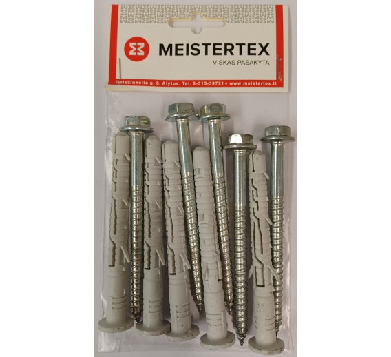 Tvirtinimo detalės. Kaiščiai, smeigės. Kaiščiai su medsraigčiais. Kaiščiai su sukamu medsraigčiu. Kaištis su įsukamu HEX med. 10 x 100  5vnt.  