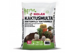 Sodo ir daržo prekės. Trąšos ir durpių substratai. Durpių ir žemių substratai. Kaktusų žemė Biolan 5l 