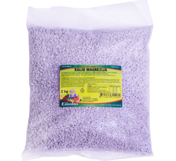 Sodo ir daržo prekės. Trąšos ir durpių substratai. Trąšos. Birios trąšos. Kalio magnezija Emolus 2 kg