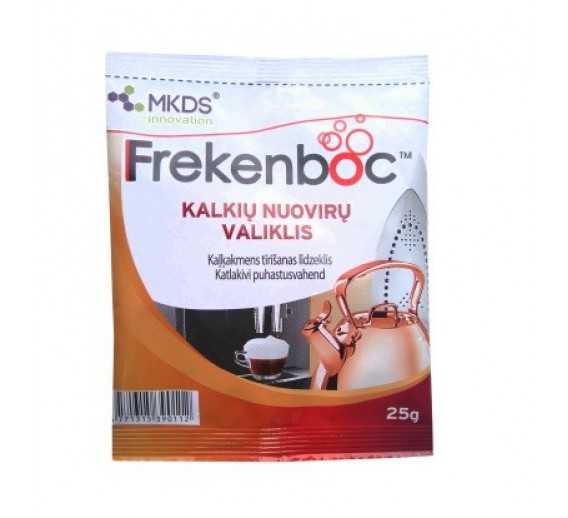 Švaros prekės. Buitinė chemija, valikliai. Kalkių nuovirų valiklis FREKENBOC, 25 g 