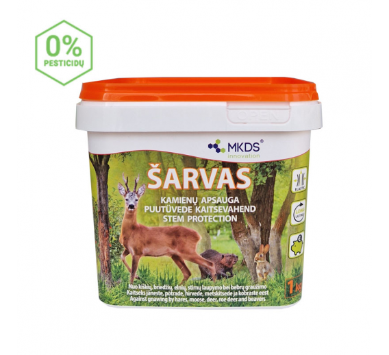 Sodo ir daržo prekės. Augalų apsaugos priemonės. Sodo priežiūros priemonės. Kamienų apsauga ŠARVAS 1kg Sodo ir daržo prekės. Augalų apsaugos priemonės. Sodo priežiūros priemonės. Kamienų apsauga ŠARVAS 1kg