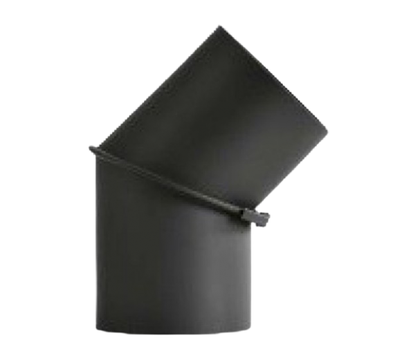 Statybinės medžiagos. Kaminai. Dūmtraukiai, kaminų įdėklai ir kitos detalės. Kamino alkūnė 2 segm. reguliuojama 0-45* d-200 mm