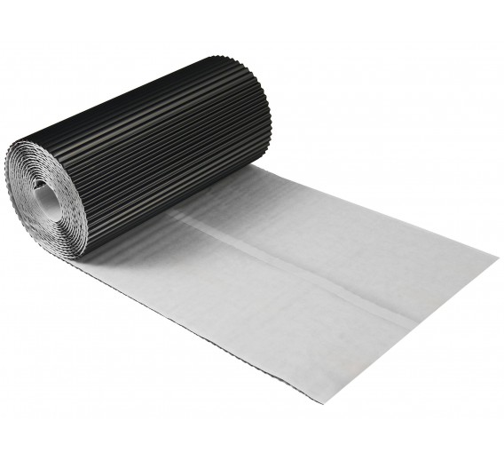Statybinės medžiagos. Stogo dangos. Stogo plėvelės. Sandarinimo juosta stogui ir kaminui. Kamino juosta Parotec 2D juoda 9005, 300mm x 5m 