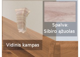 Vidaus apdailos prekės. Apdailos, sujungimo profiliai. Grindjuostės. Izzi grindjuostės, kampai, sujungimai. Kampas SMART FLEX / IZZI, vidinis Sibiro ąžuolas 2 vnt. 