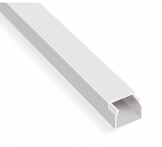 Elektros prekės. Instaliacinės medžiagos, gofros, dėžutės. Instaliaciniai kanalai. Kanalas kabeliams 25x25 mm, baltas, 2m