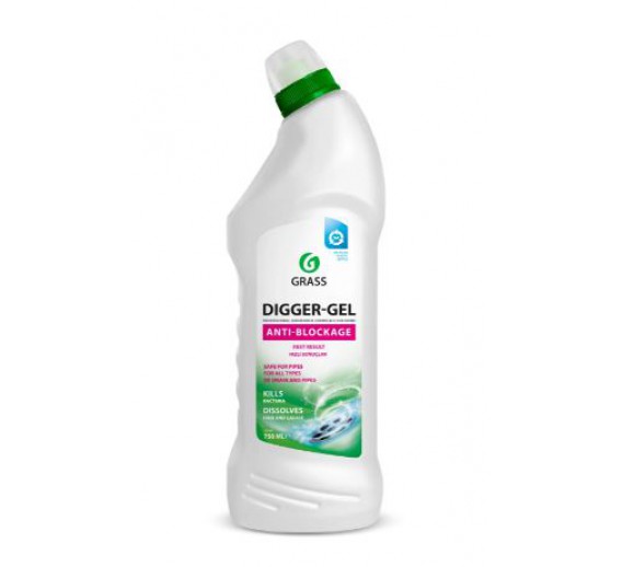 Švaros prekės. Buitinė chemija, valikliai. Kanalizacijos vamzdžių valymo priemonė Digger-Gel 750 ml 