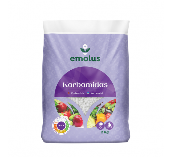 Sodo ir daržo prekės. Trąšos ir durpių substratai. Trąšos. Birios trąšos. Karbamidas 2 kg Emolus