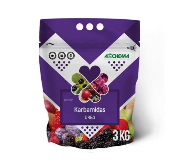 Sodo ir daržo prekės. Trąšos ir durpių substratai. Trąšos. Birios trąšos. Karbamidas Agrochema, 3 kg 