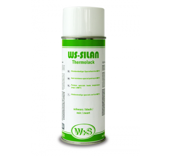 Dažai. Dažai, dažymo įrankiai, dažymo juostos. Specialios paskirties dažai. Karščiui atsparūs dažai WS SILAN Spray +800C, 400ml 