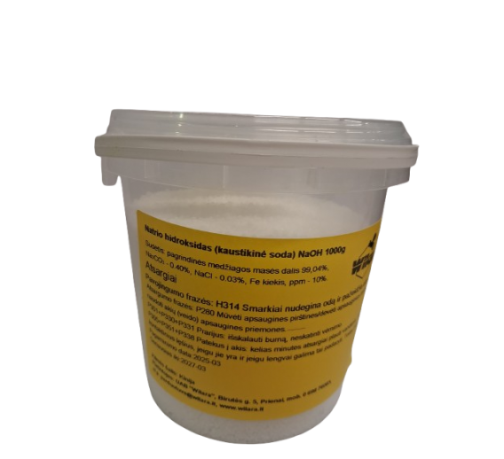 Švaros prekės. Buitinė chemija, valikliai. Kaustikinė soda natrio šarmas, 1 kg