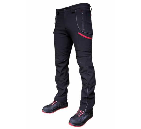 Darbo saugos prekės. Darbo batai. Auliukiniai batai. Kelnės Pesso Softshell Nebraska juodos