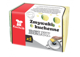 Švaros prekės. Šluostės, virtuvės kempinės. Kempinės indams plauti MAXI DELUX, 5 vnt 