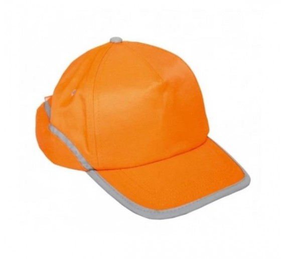 Darbo saugos prekės. Galvos apsaugos priemonės. Kepurės, šalikai. Kepurė su snapeliu oranžinė L1010100 