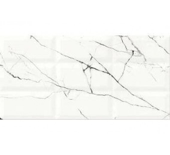 Vidaus apdailos prekės. Plytelės. Keraminės plytelės. Keraminės sienų plytelės ARCE WHITE STRUCTURE GLOSSY 29,7x60 cm 