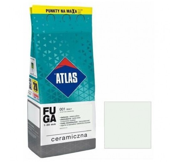 Vidaus apdailos prekės. Plytelės. Glaistai plytelėms. Keraminis plytelių glaistas ATLAS 001, 2kg 