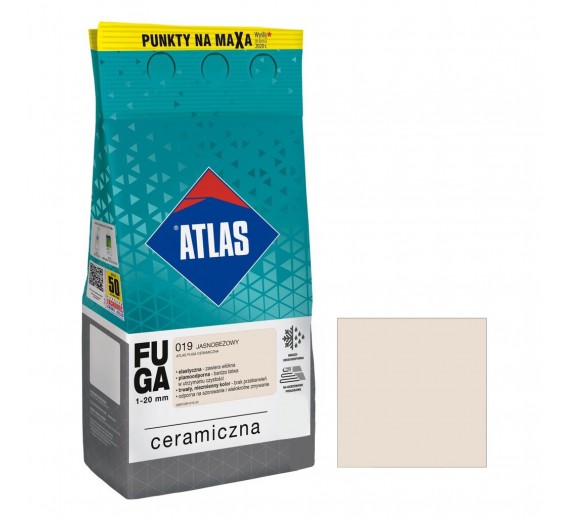 Vidaus apdailos prekės. Plytelės. Glaistai plytelėms. Keraminis plytelių glaistas ATLAS 019, 2kg 