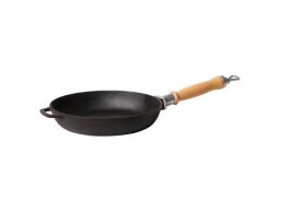 Ketaus keptuvė medine nuimama rankena, 26 cm, 45 mm 