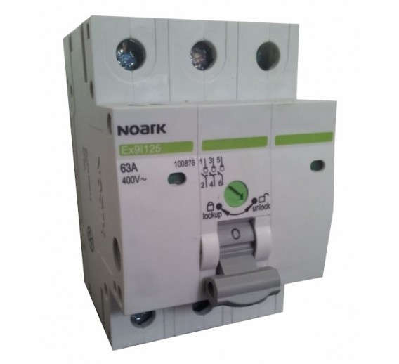 Elektros prekės. Moduliniai automatikos komponentai. Kirtikliai, šynos. Kirtiklis Ex9I125 3P 63 