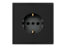 Elektros prekės. Instaliacija - kištukiniai lizdai, jungikliai ir kt.. BORA jungikliai, kištukiniai lizdai. Kištukinis lizdas BORA su ižeminimu, juodas, be rėmelio 