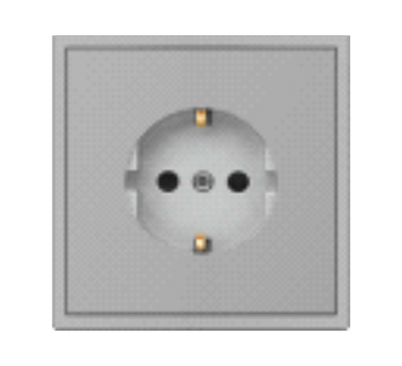 Elektros prekės. Instaliacija - kištukiniai lizdai, jungikliai ir kt.. BORA jungikliai, kištukiniai lizdai. Kištukinis lizdas BORA su įžeminimu pilkas 