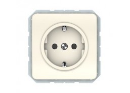 Elektros prekės. Instaliacija - kištukiniai lizdai, jungikliai ir kt.. Vilma jungikliai, kištukiniai lizdai. Vilma LuXe LX 200 dramblio kaulo spalvos. Kištukinis lizdas su įžeminimu, be rėmelio, LUXE LX200 