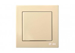 Elektros prekės. Instaliacija - kištukiniai lizdai, jungikliai ir kt.. Liregus jungikliai, kištukiniai lizdai ir kt.. Liregus EPSILON serija smėlio spalvos. Kišt. lizdas su įž. IP44 su dangteliu EPSILON smėlio sp. 
