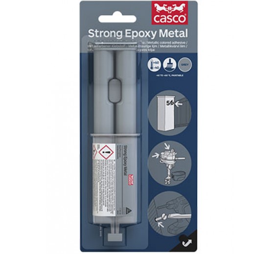 Dažai. Glaistas, gruntas, klijai, skiedikliai. Klijai. Klijai Casco Strong Epoxy Metal 24ml 
