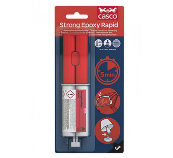 Dažai. Glaistas, gruntas, klijai, skiedikliai. Klijai. Klijai Casco Strong Epoxy Rapid 24ml