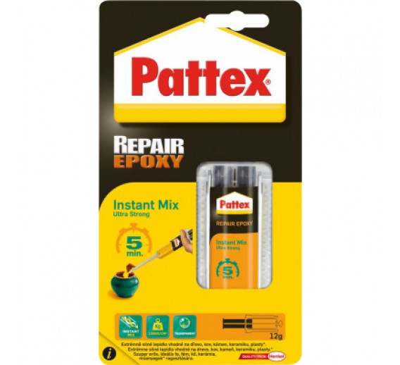 Dažai. Glaistas, gruntas, klijai, skiedikliai. Klijai. Klijai epoksidiniai Pattex Epoxy 5min 11 ml 