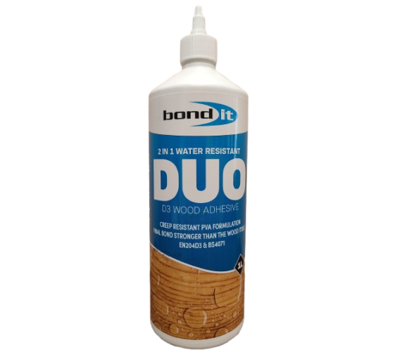 Dažai. Glaistas, gruntas, klijai, skiedikliai. Klijai. Klijai medienai BOND-IT D3 DUO 2in1, 1 l 