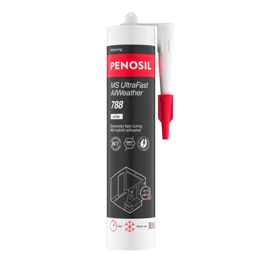 Dažai. Glaistas, gruntas, klijai, skiedikliai. Klijai. Klijai MS UltraFast 788 Penosil balti 290ml 