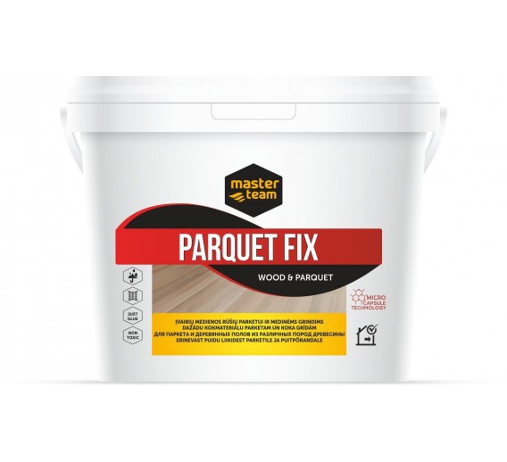 Vidaus apdailos prekės. Grindų dangos. Parketlentė. Klijai parketui PARQUET FIX, 1 kg 