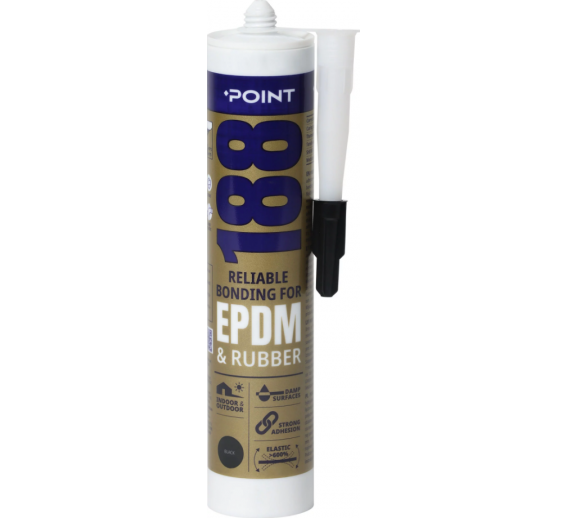 Dažai. Glaistas, gruntas, klijai, skiedikliai. Klijai. Klijai Point 188 EPDM juodi 290ml