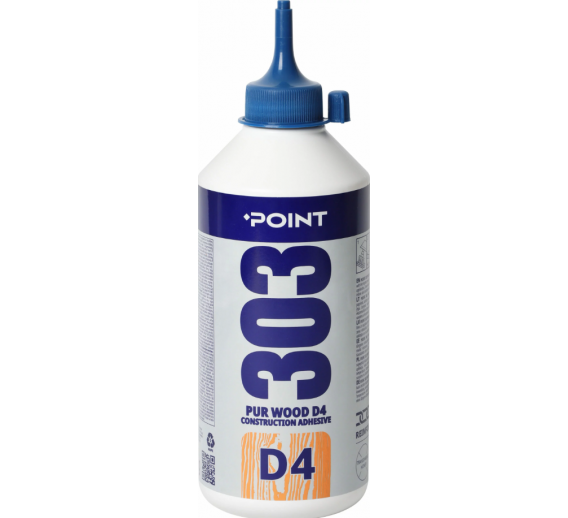 Dažai. Glaistas, gruntas, klijai, skiedikliai. Klijai. Klijai POINT 303 PUR D4 750 g 