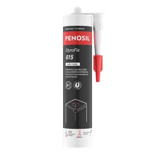 Dažai. Glaistas, gruntas, klijai, skiedikliai. Klijai. Klijai polistirolui PENOSIL StyroFix 615 