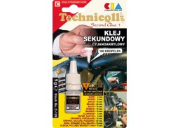 Dažai. Glaistas, gruntas, klijai, skiedikliai. Klijai. Klijai sekundiniai TECHNICQLL 129/M30 5 g. 