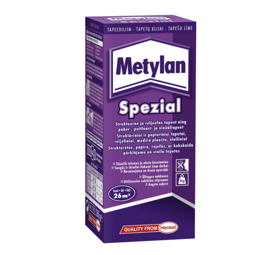 Vidaus apdailos prekės. Sienų apdailos medžiagos. Tapetai. Tapetų klijai. Klijai tapetams METYLAN Special 200 g 