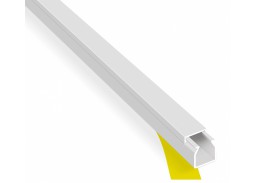 Elektros prekės. Instaliacinės medžiagos, gofros, dėžutės. Instaliaciniai kanalai. Klijuojamas kanalas kabeliams 12x12 mm, baltas, 2m