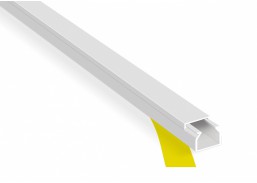 Elektros prekės. Instaliacinės medžiagos, gofros, dėžutės. Instaliaciniai kanalai. Klijuojamas kanalas kabeliams 15x10 mm, baltas, 2m