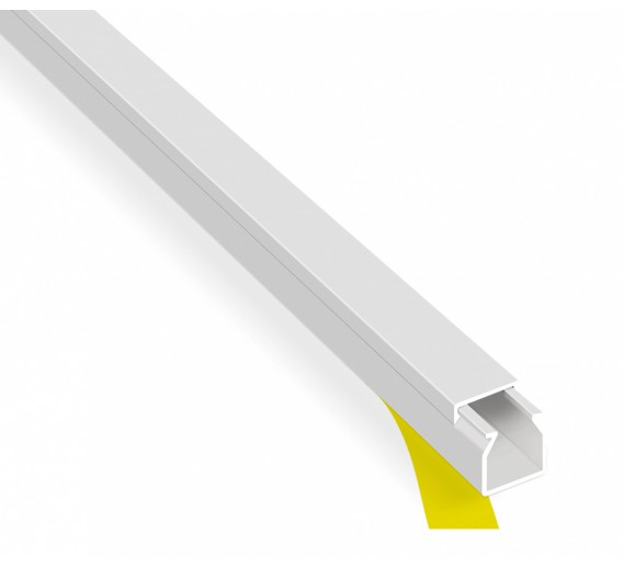 Elektros prekės. Instaliacinės medžiagos, gofros, dėžutės. Instaliaciniai kanalai. Klijuojamas kanalas kabeliams 16x16 mm, baltas, 2m