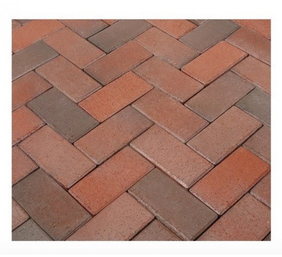 Statybinės medžiagos. Trinkelės, borteliai. Klinkerinės trinkelės. Klinkerinė trinkelė Rotblaubunt Wienerberger 200x100x45 
