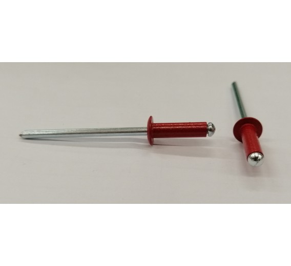Tvirtinimo detalės. Kniedės. Kniedės 4x14 aliuminis plienas spalvotos. Kniedė aliuminis/plienas 4x14 RAL3003 