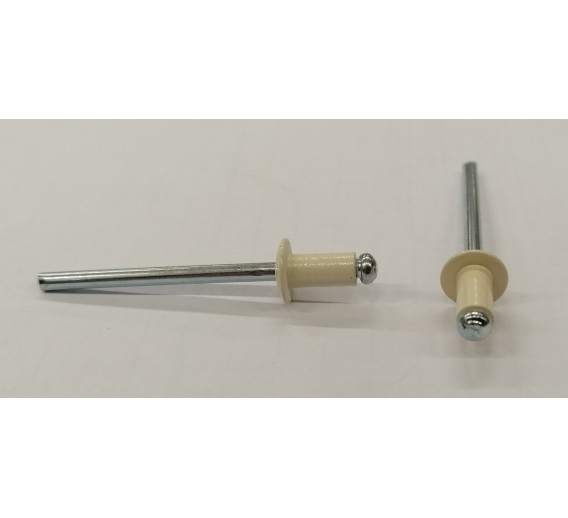 Tvirtinimo detalės. Kniedės. Kniedės 4x8 aliuminis/plienas spalvotos. Kniedė aliuminis/plienas 4x8 RAL1015 