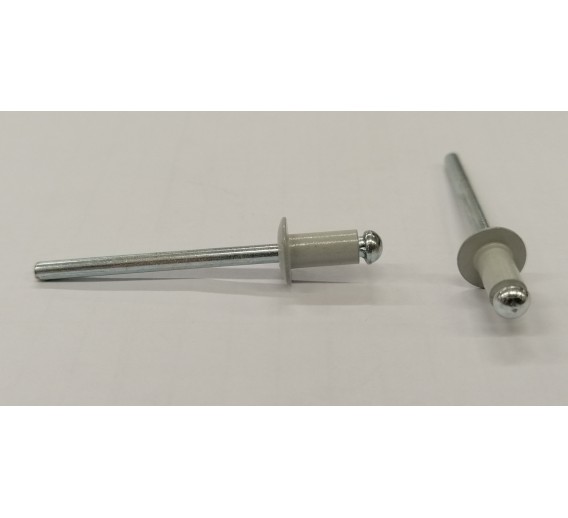 Tvirtinimo detalės. Kniedės. Kniedės 4x8 aliuminis/plienas spalvotos. Kniedė aliuminis/plienas 4x8 RAL7038 