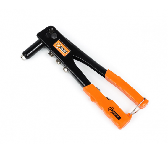 Darbo įrankiai. Mechaniniai įrankiai. Kabių pistoletai, kabės, kniedikliai. Kniedikliai. Kniediklis POLAX 2.4-4.8mm 