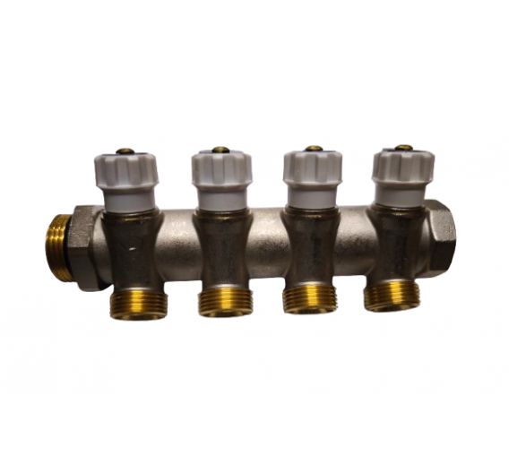 Šildymas. Šildymas ir vėdinimas. Kolektoriai ir kolektorinės spintos. Kolektoriai. Kolektorius vandentiekiui 4 žiedų 1 3/4