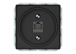 Elektros prekės. Instaliacija - kištukiniai lizdai, jungikliai ir kt.. Vilma jungikliai, kištukiniai lizdai. Vilma STANDARD ST150 juoda matinė spalva. Kompiuterio lizdas 1 vietos Vilma ST150 juoda matinė sp. 