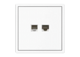 Elektros prekės. Instaliacija - kištukiniai lizdai, jungikliai ir kt.. BORA jungikliai, kištukiniai lizdai. Kompiuterio lizdas BORA 2 vietų, be rėmelio, baltas 